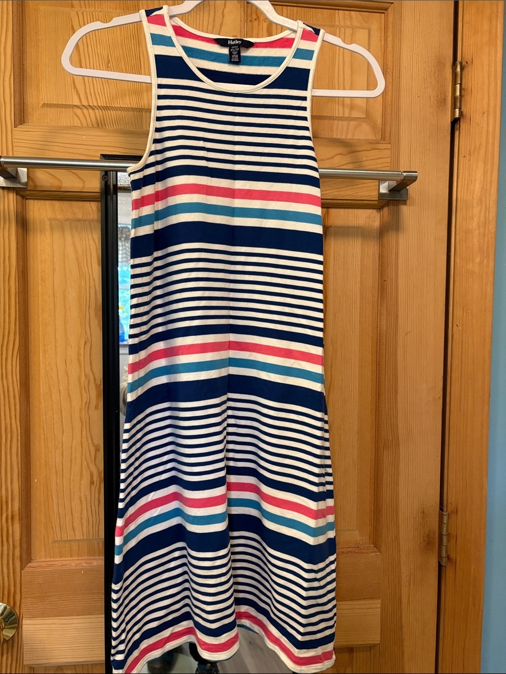 Bella Strapless Dress Summer Quartz Strips Sz XS